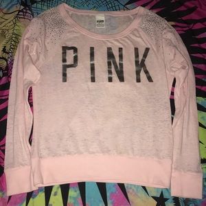 NWOT PINK bling top XS